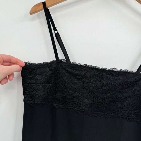 George‎ Black Lace Nightgown Slip Dress Women's Sz L - Picture 3 of 9